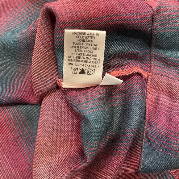 Anthropologie Cloth & Stone SZ M Red and Blue Plaid Lace Up Back Top! - Picture 8 of 12